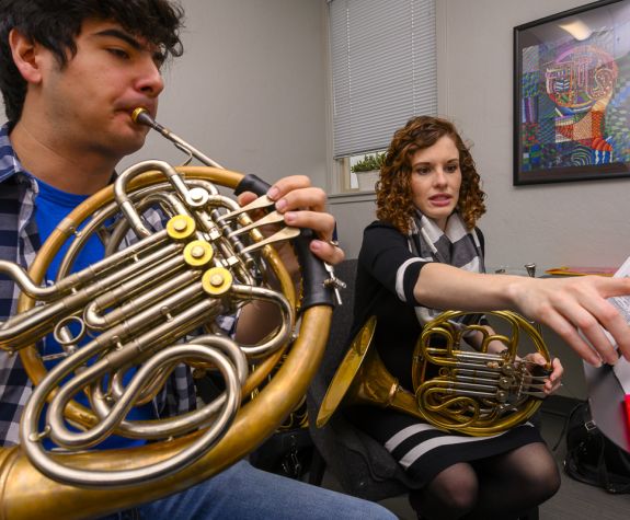 one-on-one instruction with a music professor at University of the Pacific